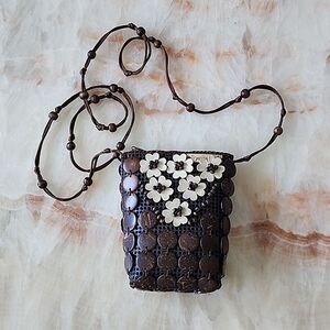 Coconut Shell Small Crossbody Purse Panama